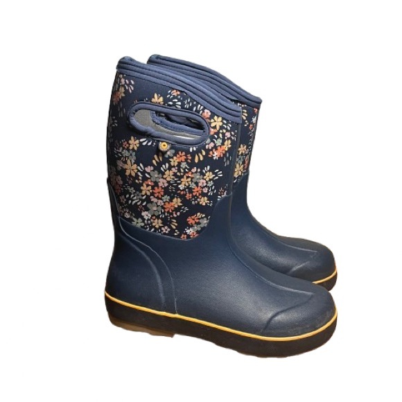 Bogs Blue Floral Winter Boots - Picture 5 of 6